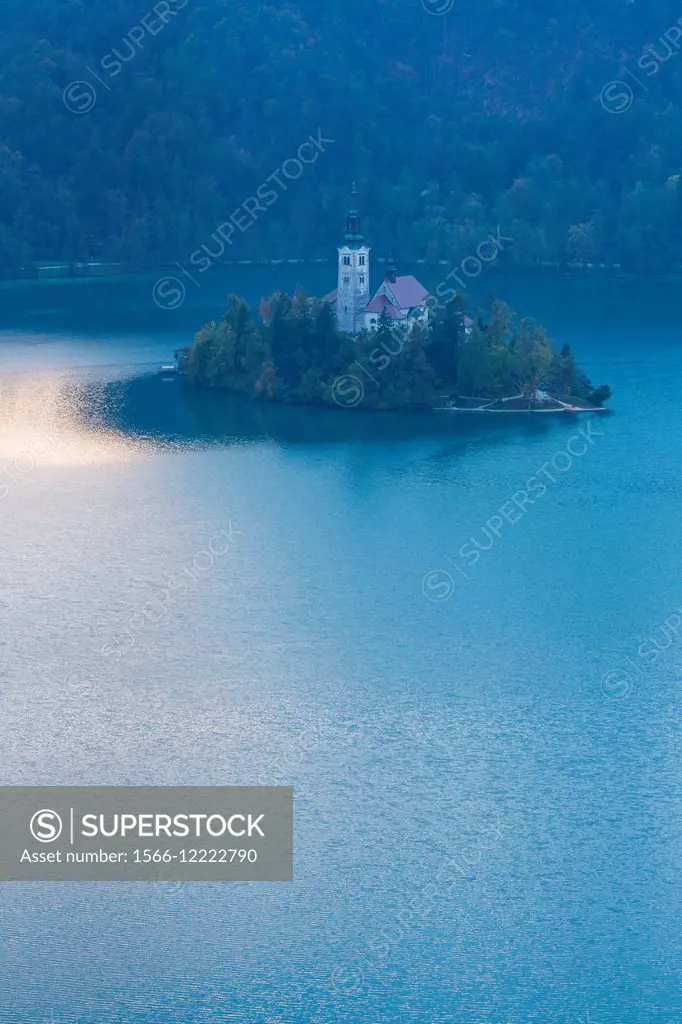 Assumption of Mary Pilgrimage Church, Bled island, Lake Bled, Bled, Slovenia, Europe.