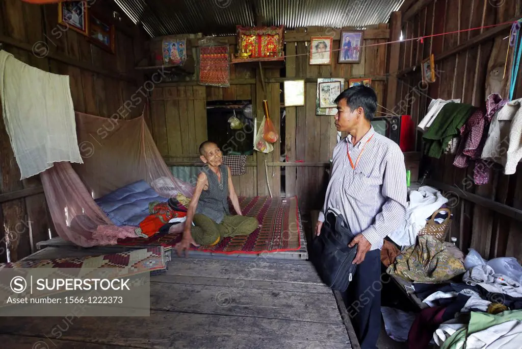 CAMBODIA  Anlong Knang, a resettlement outside Phnom Penh for slum evictees  Visiting7 0-year-old Yee Sao, a grandmother who cares for AIDS orphans, i...