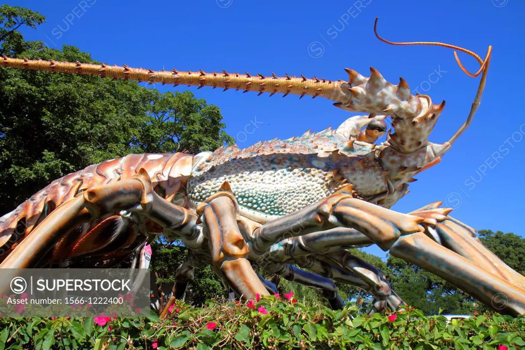 Florida, Florida Keys, Islamorada, Upper Matecombe Key, US Route 1 One, Overseas Highway, The Rain Barrel Artisan Village, giant spiny lobster,