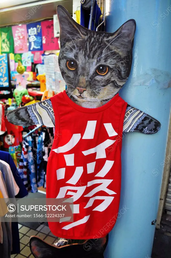 Naha, Okinawa, Japan: tank top for cats sold along Heiwa-dori shopping arcade, Makishi