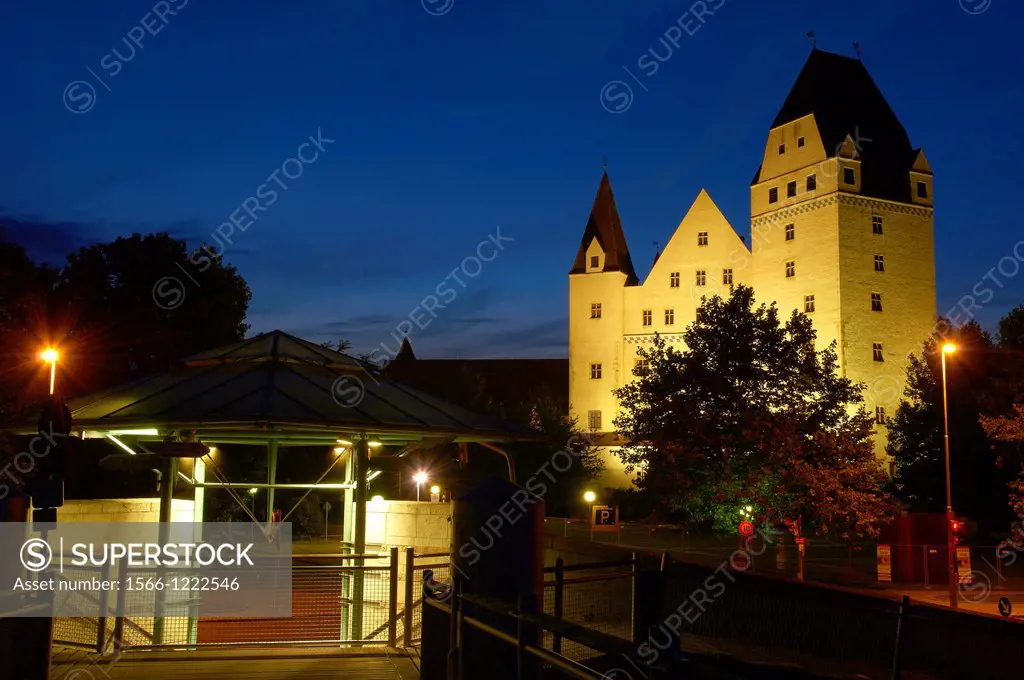 Neues Schloss castle, Danube river, Ingolstadt, Upper Bavaria, Bavaria, Germany, Europe