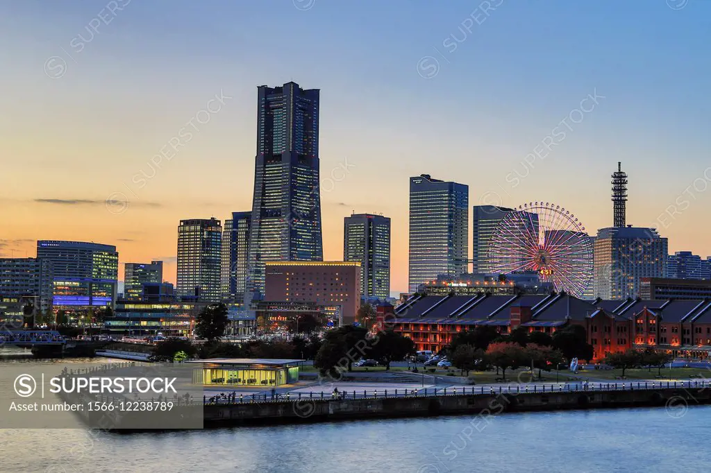 Japan, Yokohama City,Yokohama Skyline , Landmark Bldg.