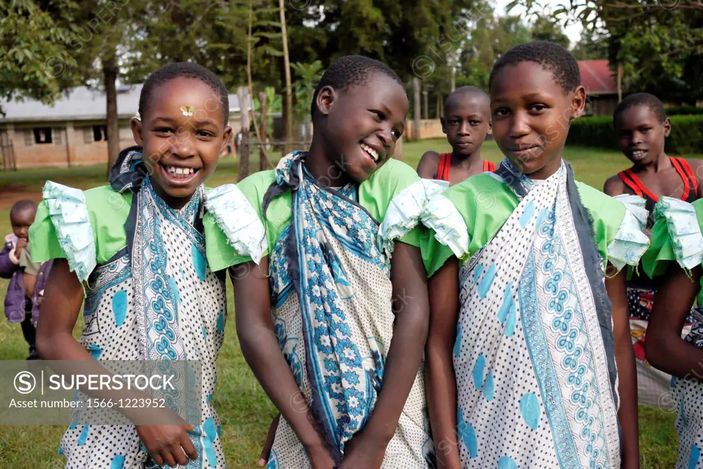 Kenya. Don Bosco´s Home for Children. Children performing a traditional Turkana dance.
