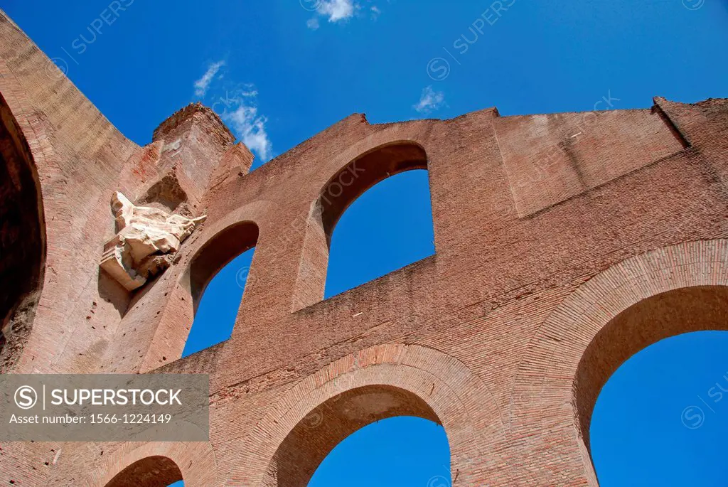 Remains of the Basilica di Massenzio e Constantino  Roman Forum  Rome, Lazio, Italy, Europe.