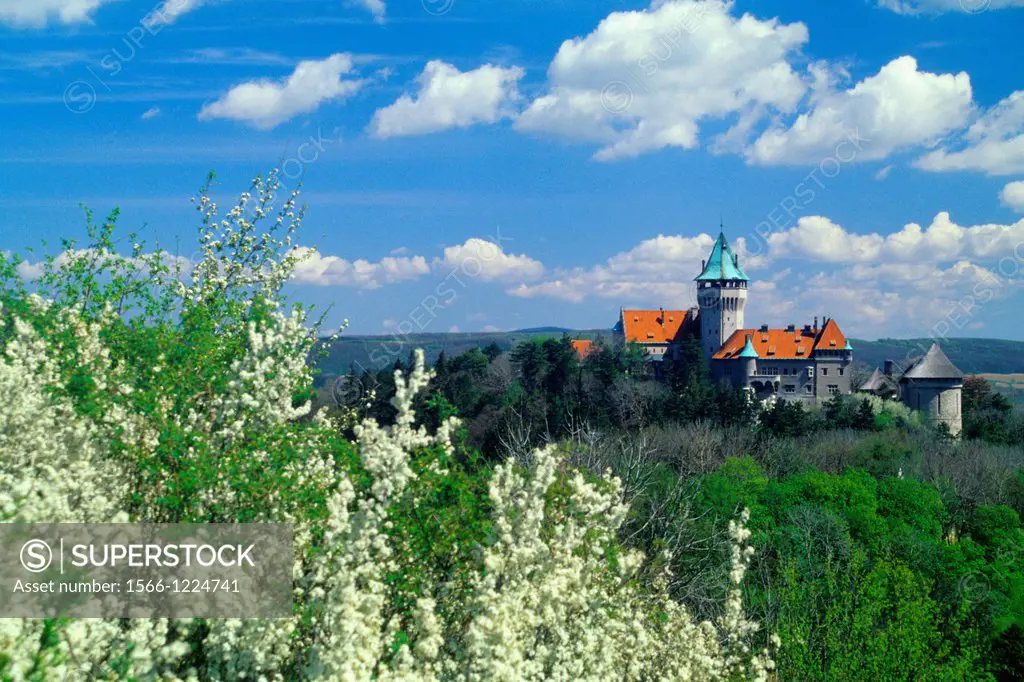 View of Smolenicky zamok in springtime, Male Karpaty, Slovakia
