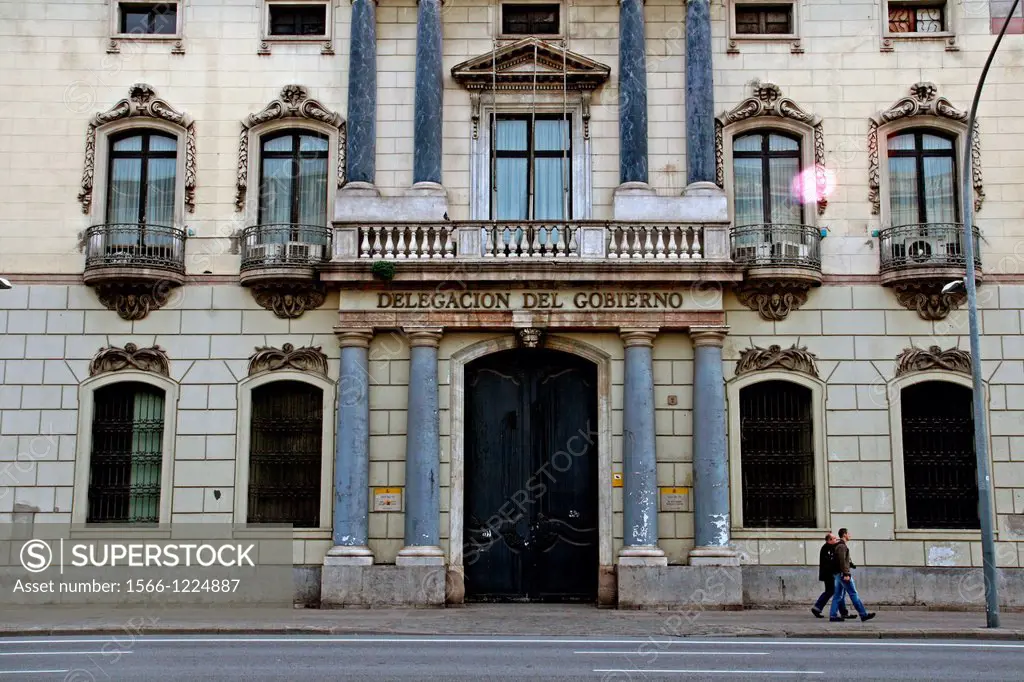 Government delegation, old customs house, s  XVIII, neoclassicism, Barcelona, Catalonia, Spain 
