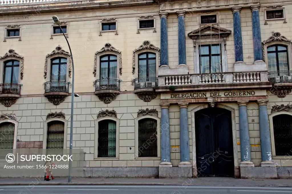 Government delegation, old customs house, s  XVIII, neoclassicism, Barcelona, Catalonia, Spain 