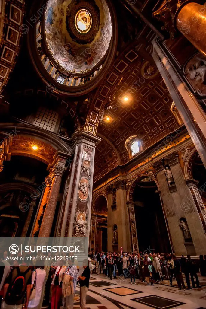 Inside the St. Peter´s Basilica.
