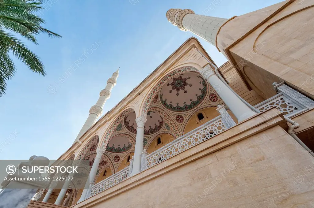 Mosque Merkez Kulliye of Manavgat near Antalya, Minaret, Turkey
