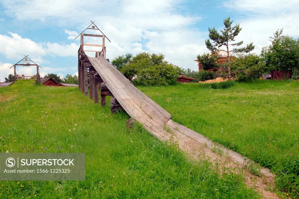 wooden Russian hills, ´Taltsa´s´ Talzy - Irkutsk architectural and ethnographic museum  Baikal, Siberia, Russia
