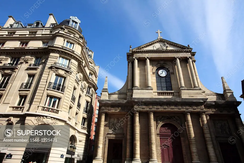 The church of Saint-Thomas-d´Aquin near boulevard Saint-Germain  Paris  France.