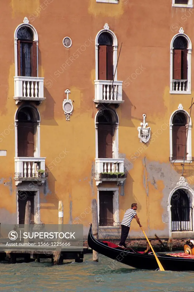 facade on the Grand Canal, Venice, Veneto region, Italy, Europe