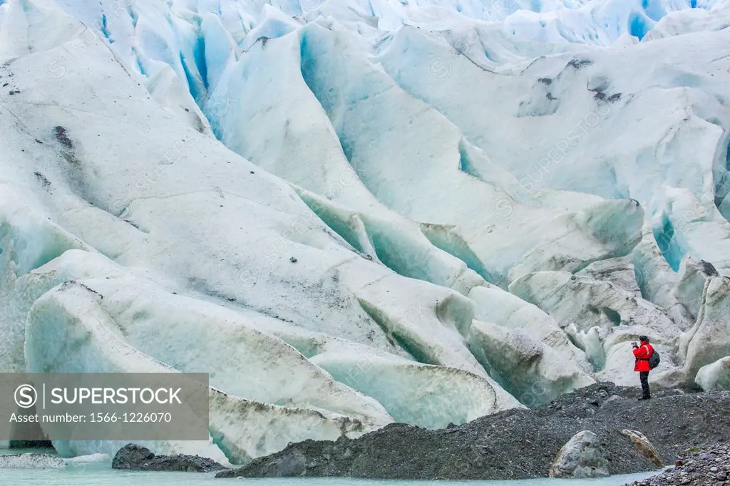 Bernal Glacier in Estero Las Montanas, Strait of Magellan, Patagonia, Chile