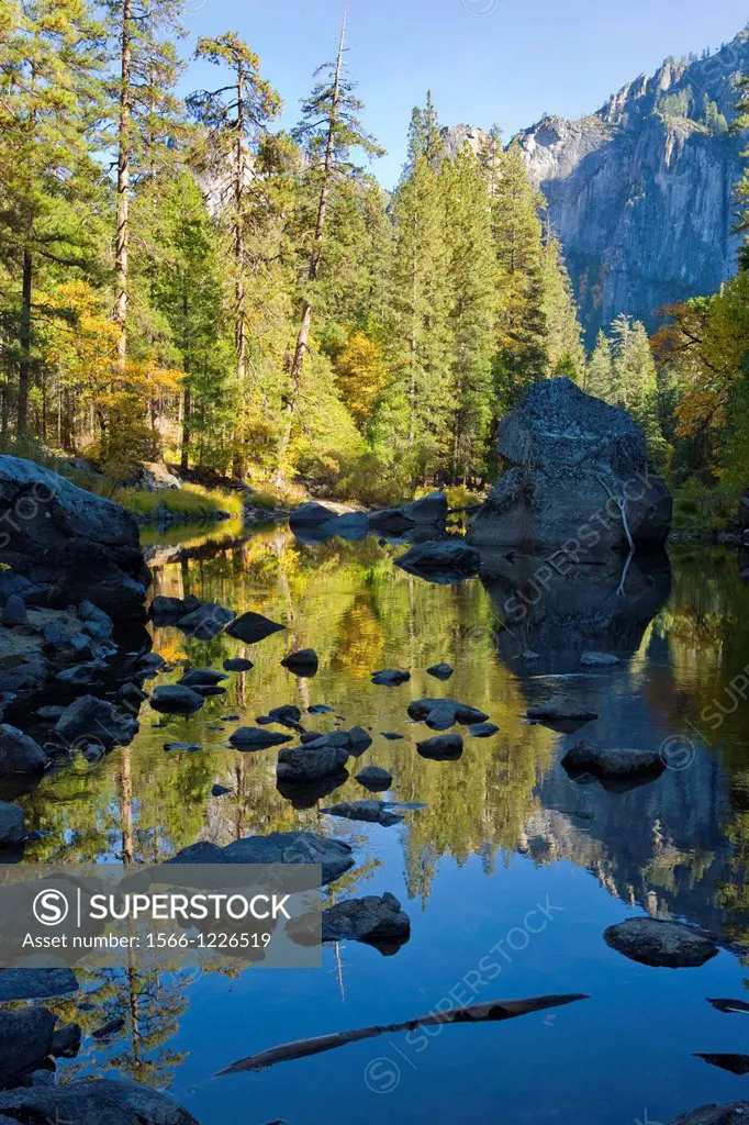Merced River, Yosemite Valley, Yosemite National Park, California, November, late afternoon