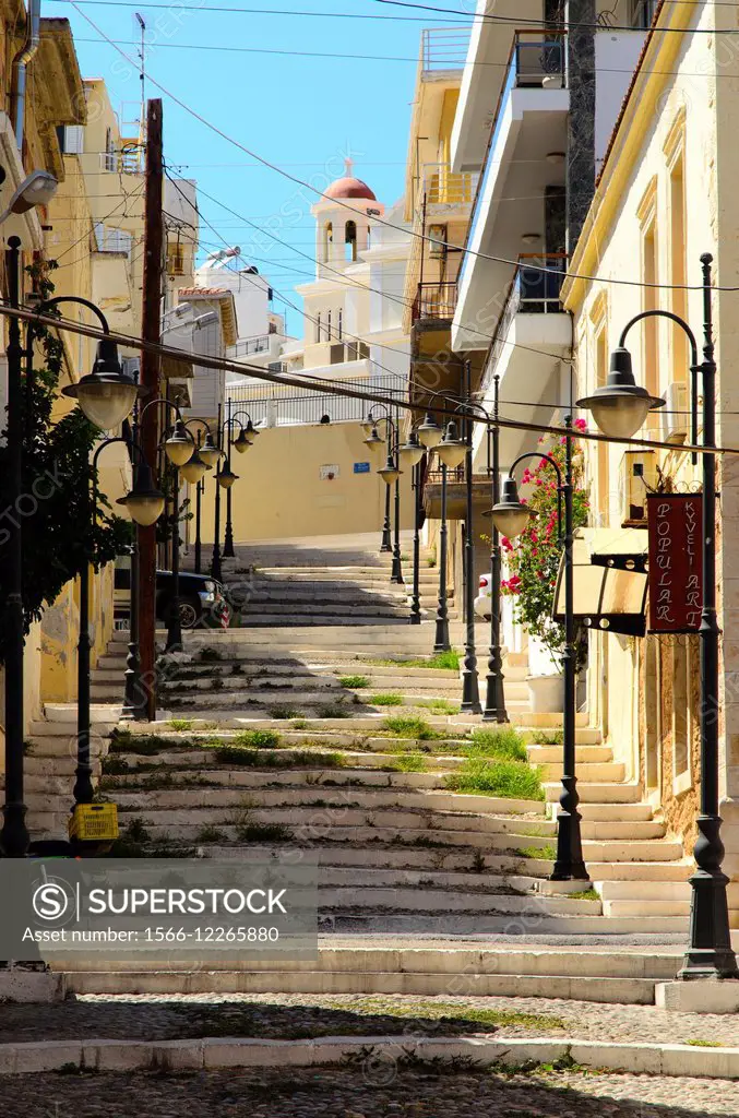 Street view of Sitia - Crete, Greece.