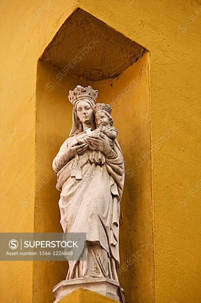 Virgin and Child Statue, outside, Seville, Andalusia, Spain