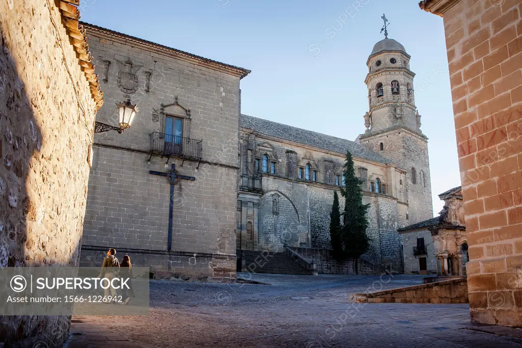 Cathedral in Santa María´s square  Baeza  Jaén province  Spain