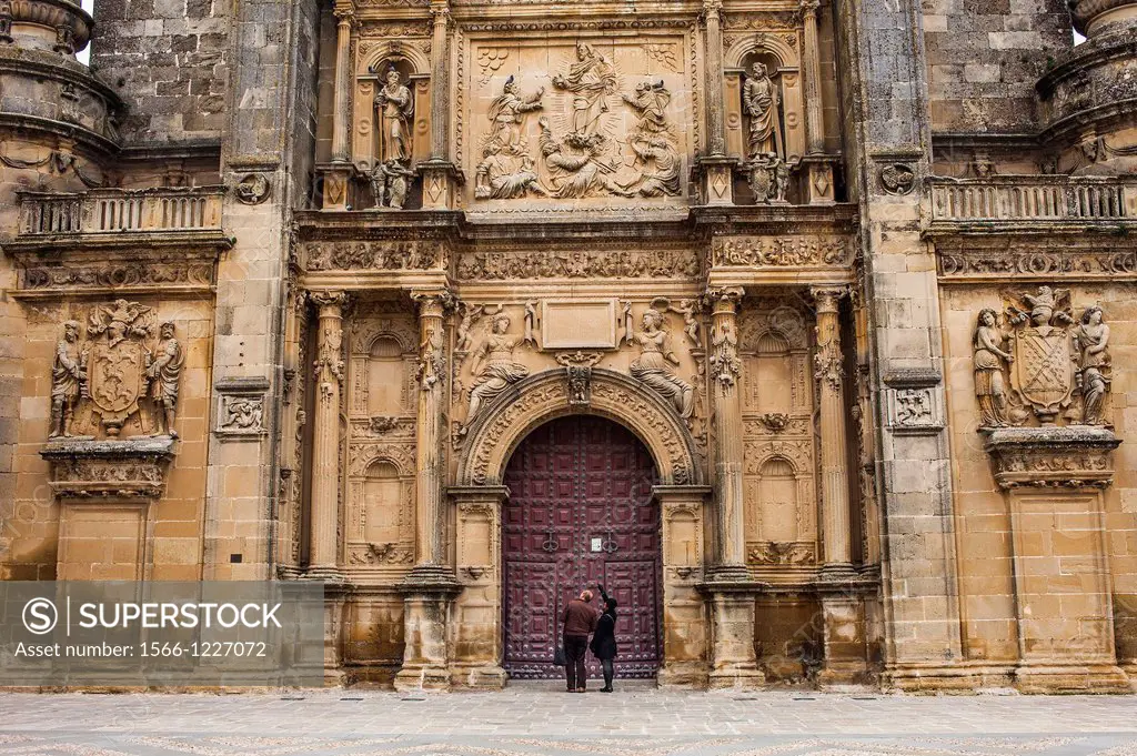 Facade of Sacra capilla del Salvador,Church of the Salvador 16th century in Plaza de Vázquez Molina, Úbeda  Jaén province  Andalusie  Spain