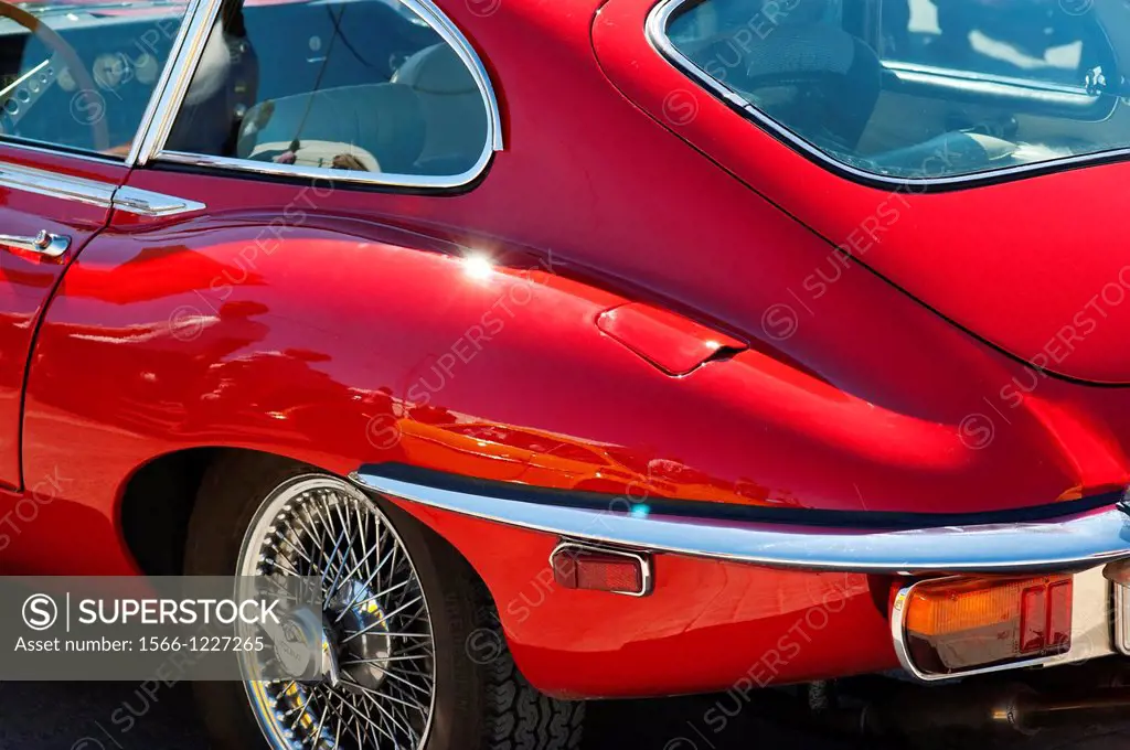 red classic Jaguar