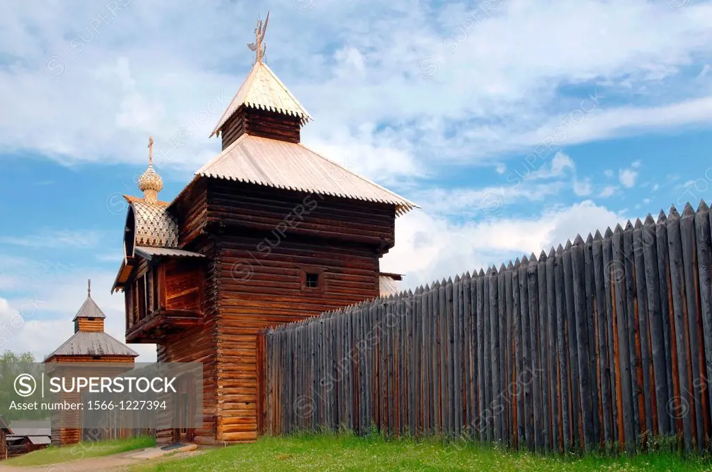 Spassky passable tower of the Ylym jail, 1667  ´Taltsa´s´ Talzy - Irkutsk architectural and ethnographic museum
