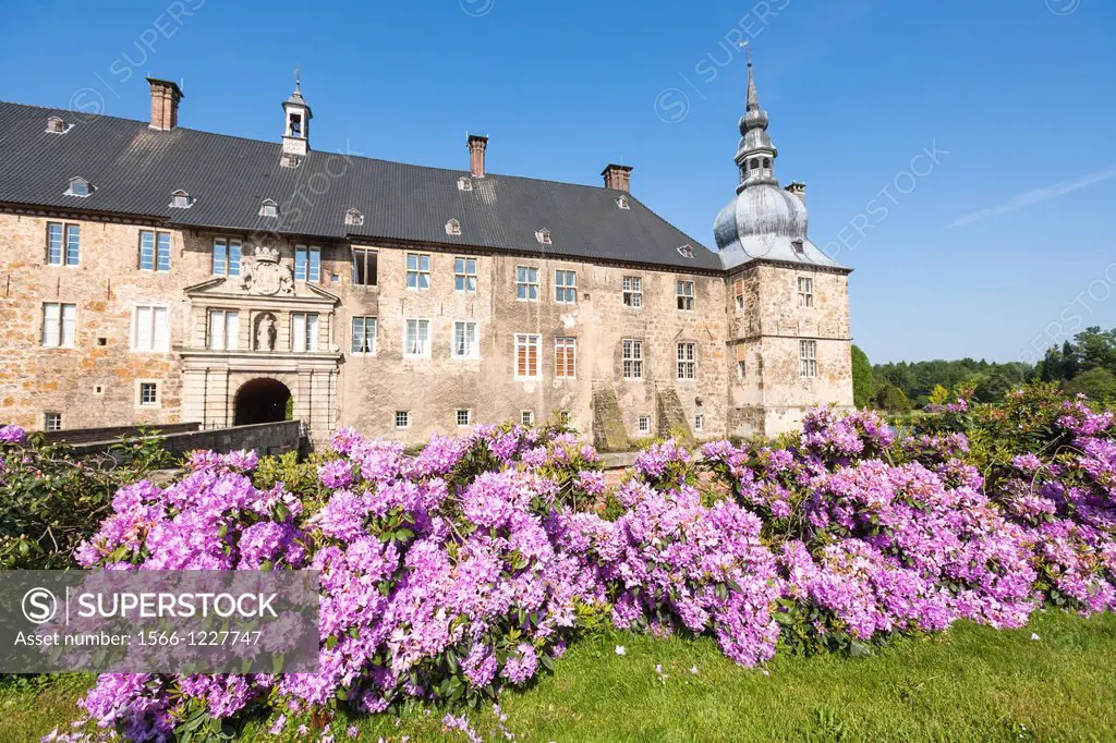 The picturesque moated castle of Lembeck, North Rhine-Westphalia, Germany, Europe