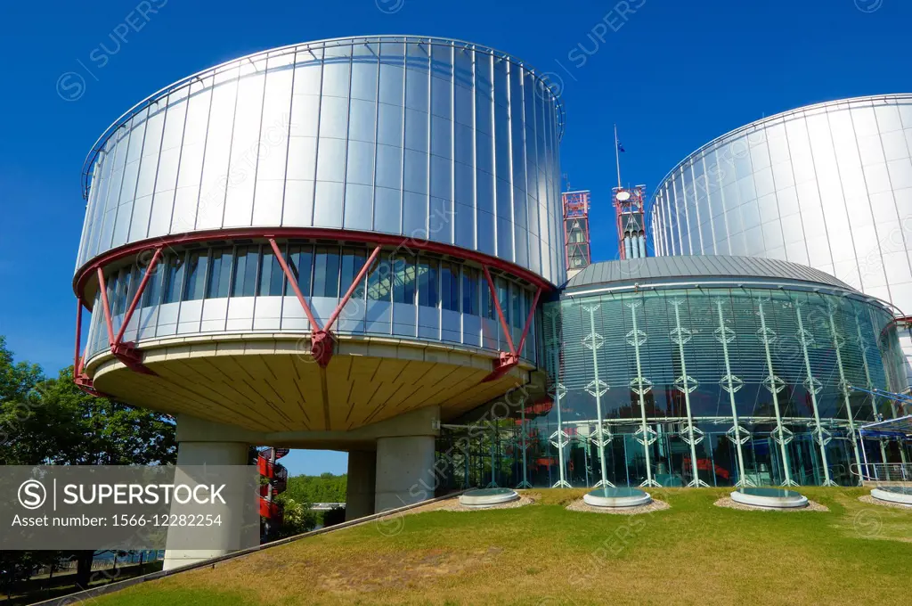 Strasbourg, European Court for Human Rights, UNESCO world heritage site, Alsace, Bas Rhin, France, Europe.