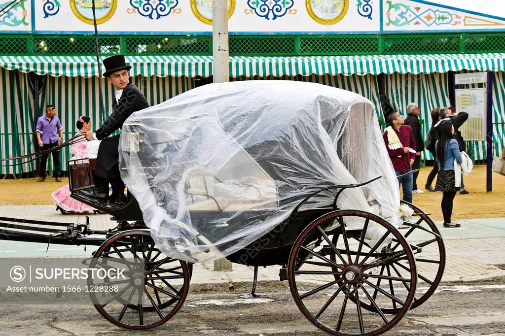 Horse carriage, Feria de Abril, Seville, Andalusia, Spain