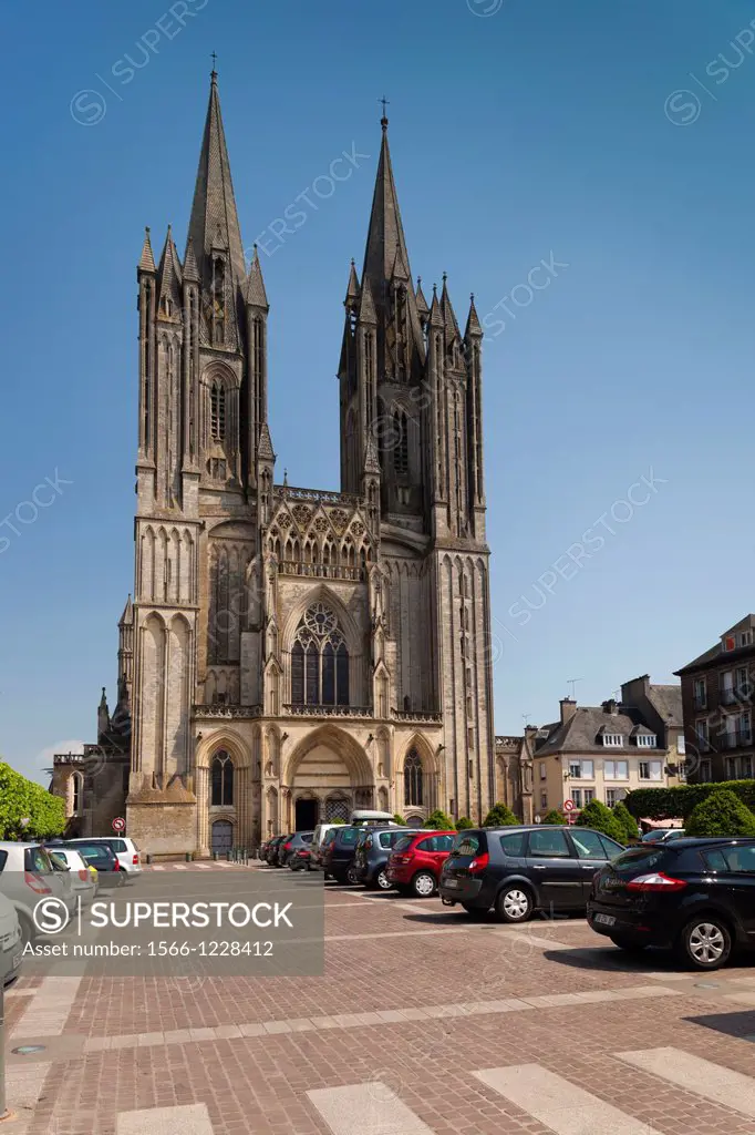 France, Normandy Region, Manche Department, Coutances, Coutances Cathedral