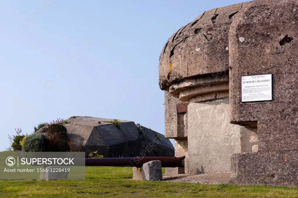 France, Normandy Region, Manche Department, Granville, WW2-era German bunker