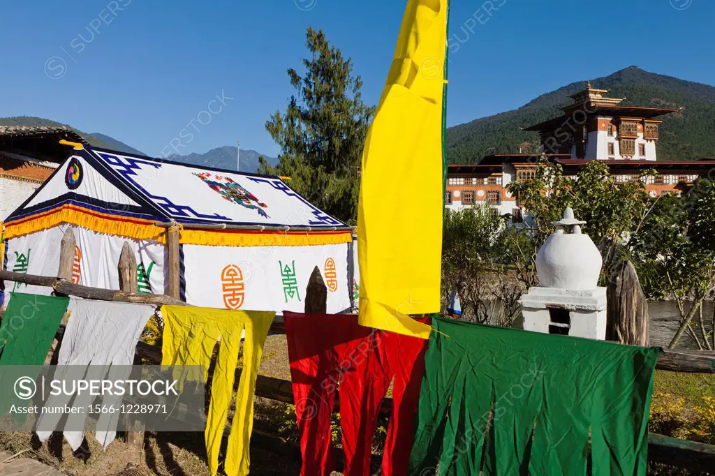 Punakha Dzong, Punakha, Bhutan, Asia.