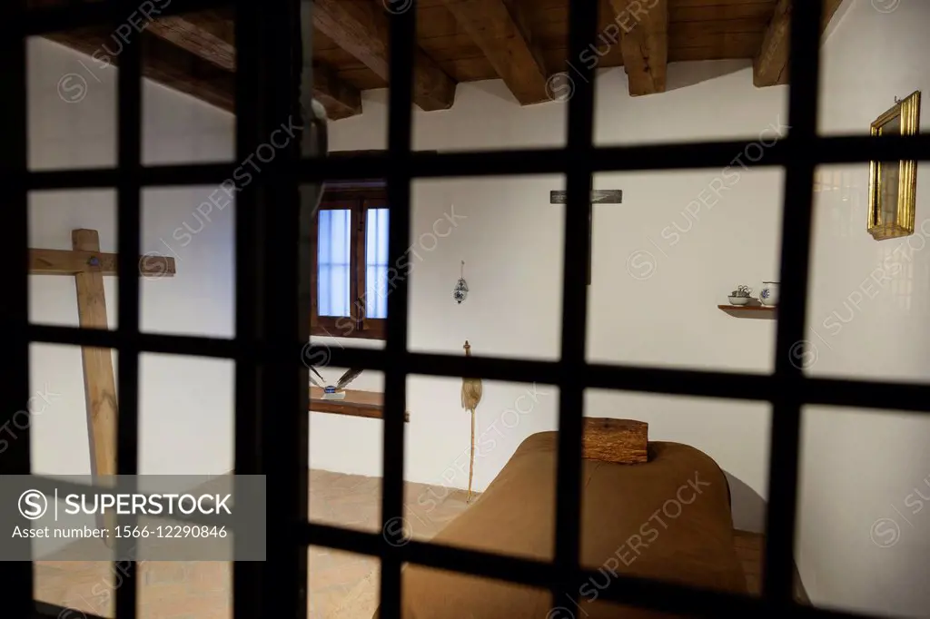 old cell in museum of san jose monastery. avila.