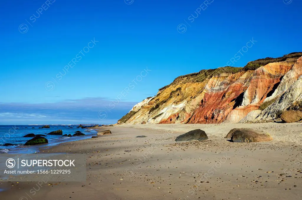 Moshup beach and clay cliffs, Aquinnah, Martha´s Vineyard, Massachusetts,, USA