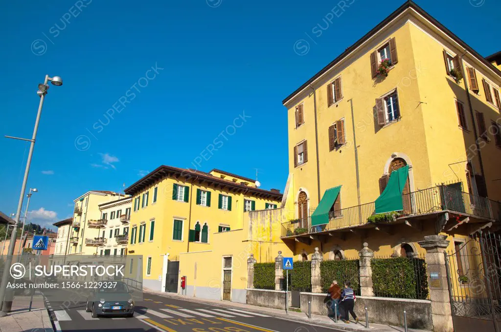 Piazza Isola square Veronetta district Verona city the Veneto region Italy Europe