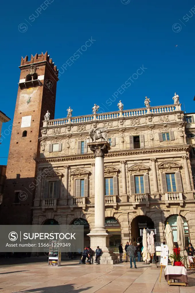 Palazzo Maffei at Piazza delle Erbe square central Verona city the Veneto region northern Italy Europe