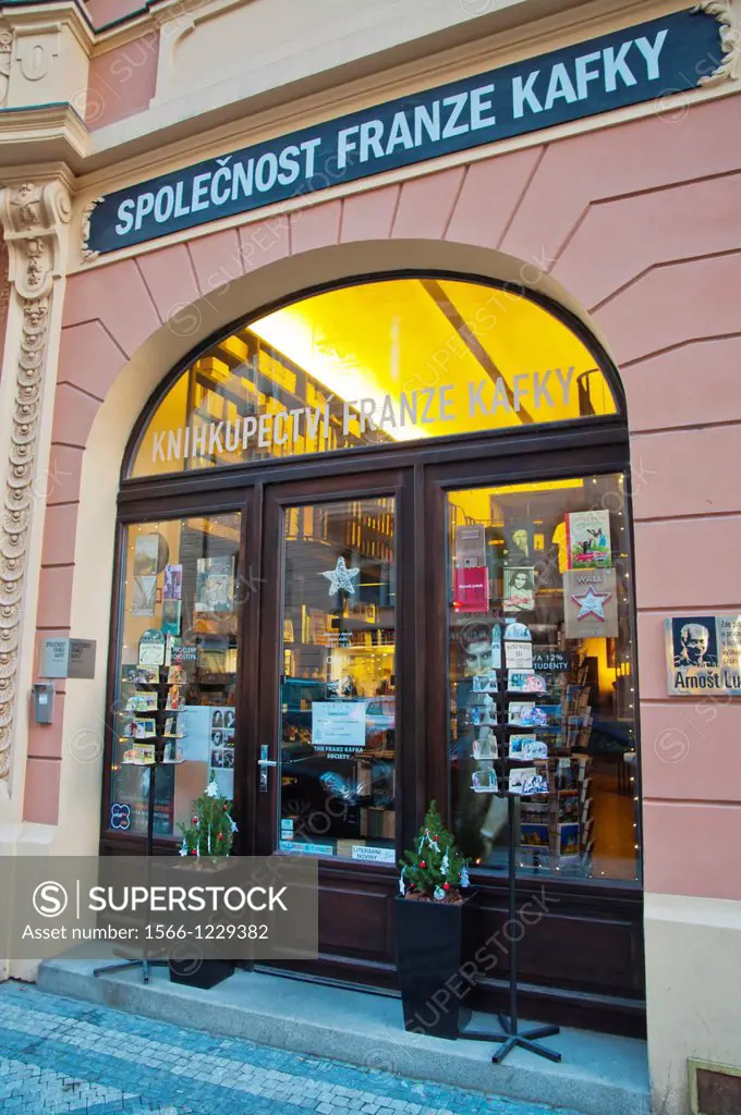 Franz Kafka bookshop Josefov the Jewish district Prague Czech Republic Europe