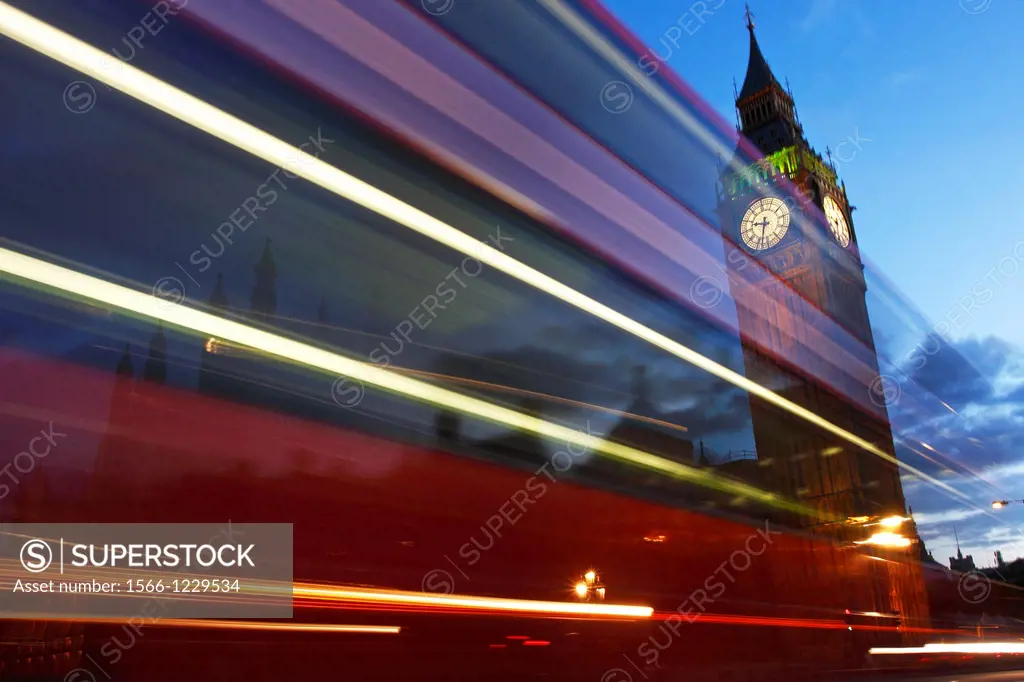 Blue hour in Westminster Bridge, London, United Kingdom