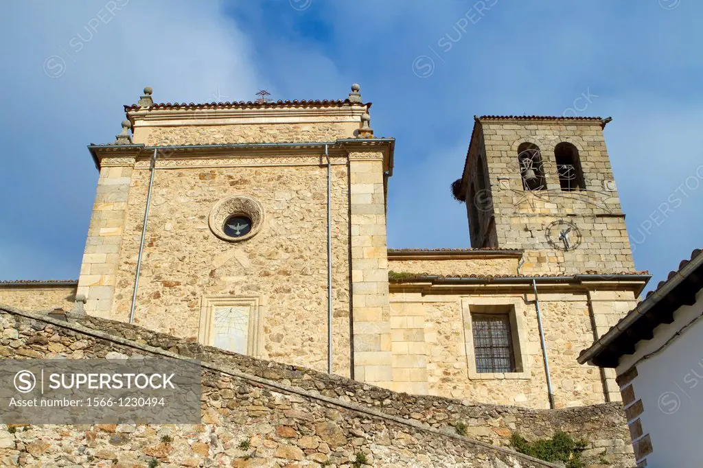 Santa Maria de las Aguas church XVI-XVII centuries, Hervás, village declarated Historical-Artistic Site  Caceres province  Spain