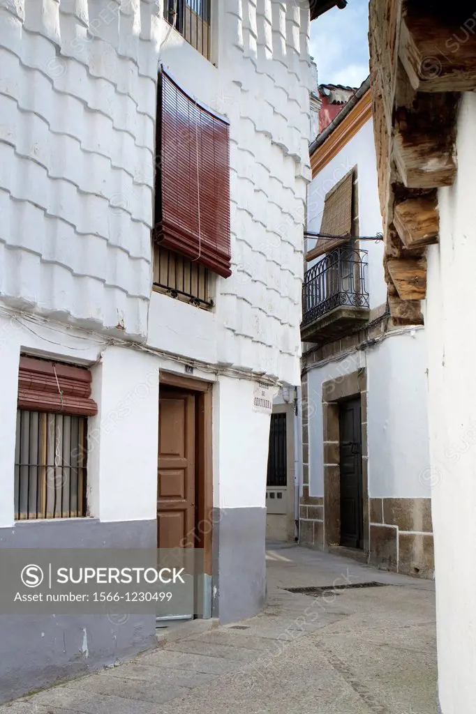 Traditional architecture of jewish quarter  Hervás, village declarated Historical-Artistic Site  Caceres province  Spain