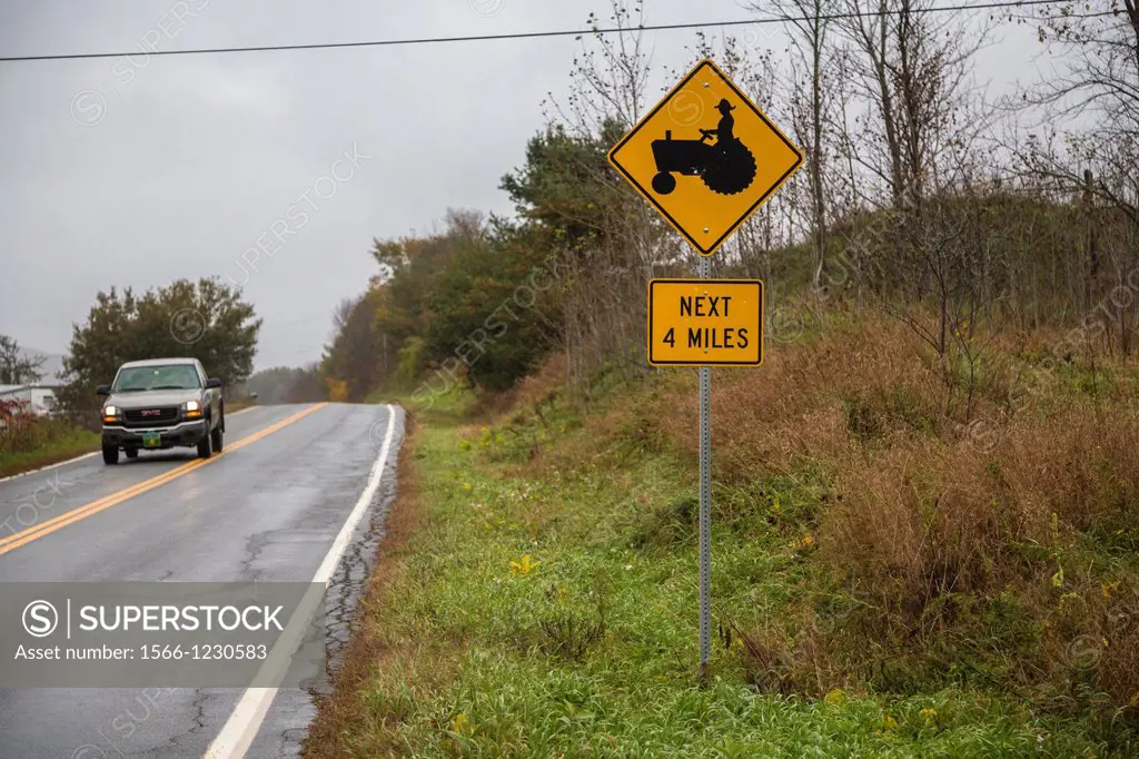 Typical road sign in rural Vermont, USA
