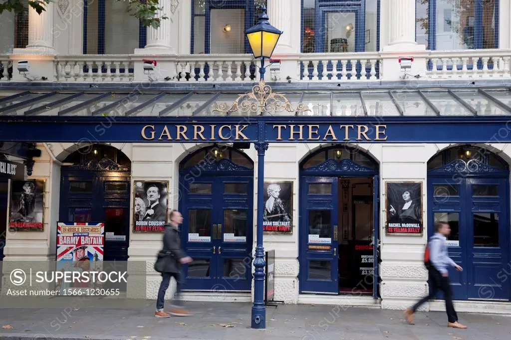 Facade of the Garrick Theatre, London, England, UK