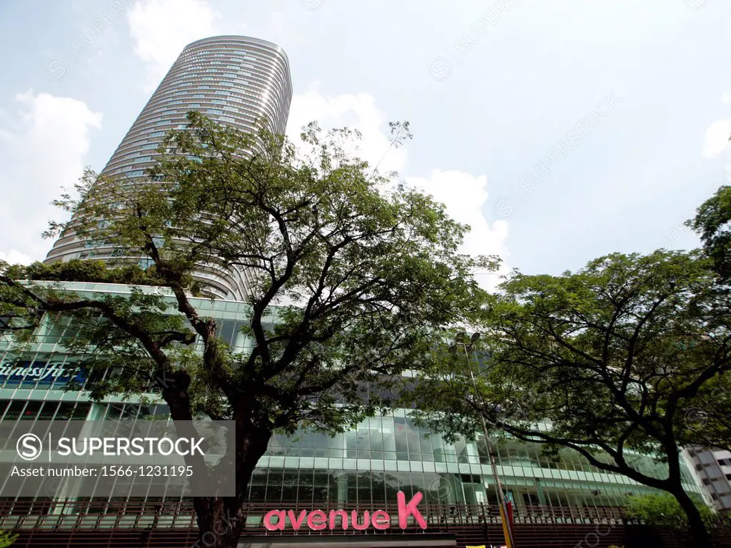 Kuala Lumpur buildings with Avenue K shopping center along Jalan Ampang