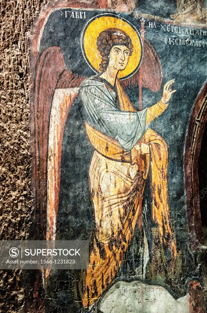 Gümüsler cave monastery, Church, Wall paintings, Nigde Province, Turkey