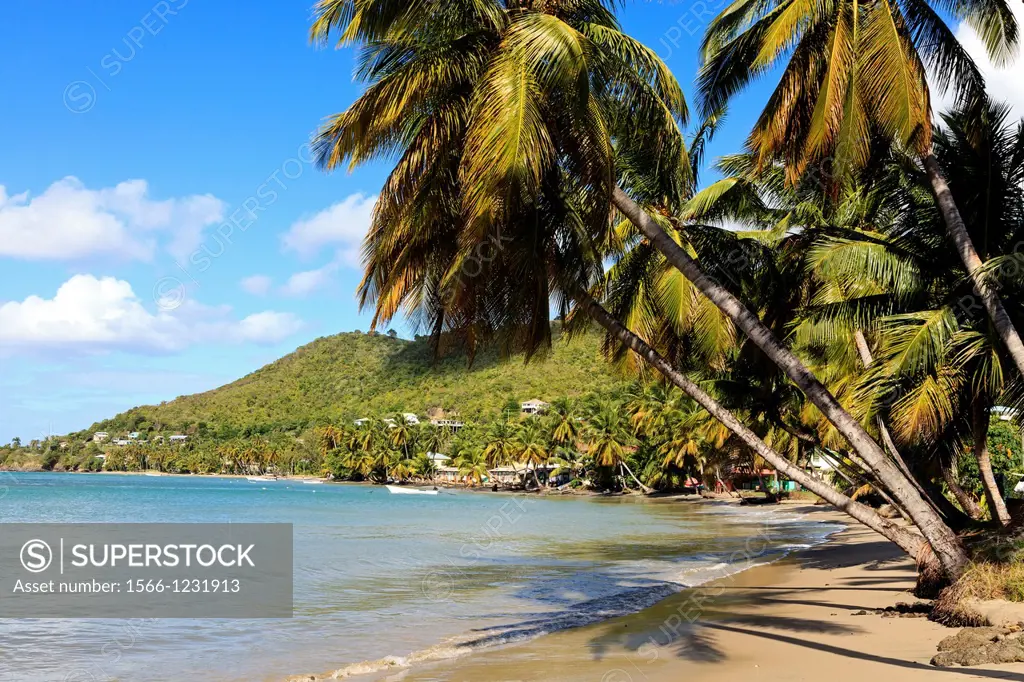Laborie Bay on the south west coast of St Lucia and the Caribbean Sea