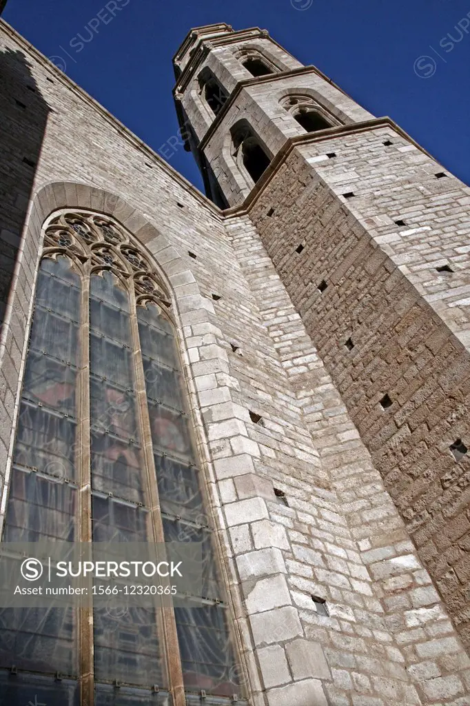 Basilica of Santa Maria del Mar, Catalan Gothic, Barcelona, Catalonia, Spain