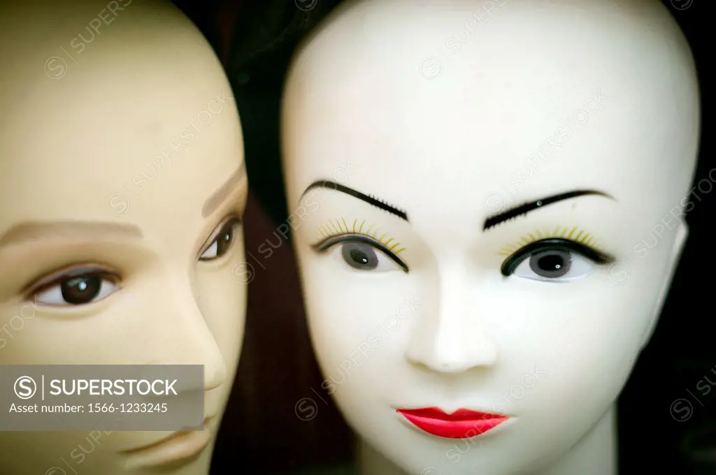 Two mannequin heads