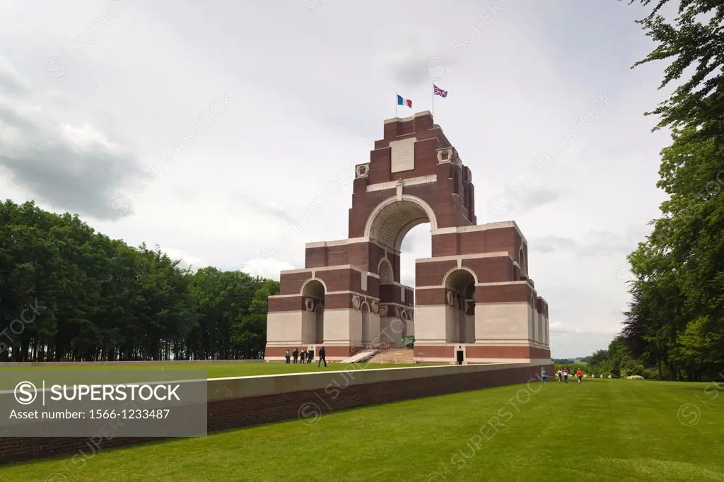 France, Picardy Region, Somme Department, Somme Battlefields, Thiepval, Memorial to World War One British troops