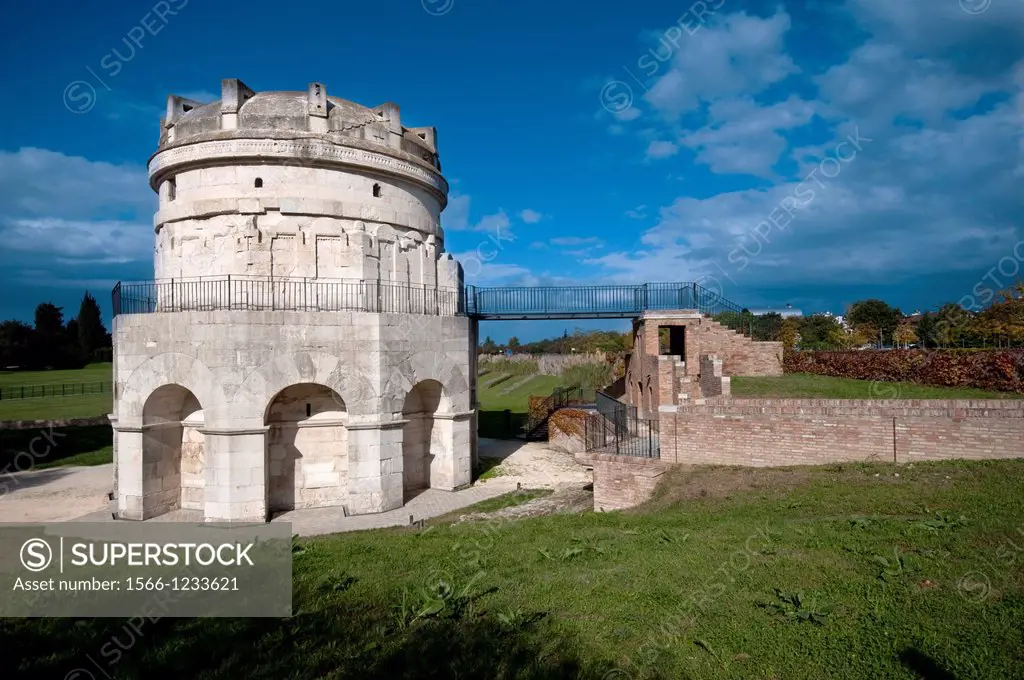 Italy, Emilia Romagna, Ravenna, Mausoleo di Teodorico, Mausoleum of Theodoric