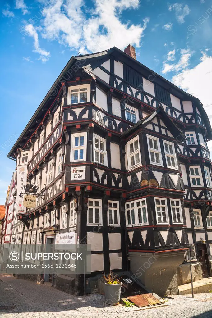 Traditional house in Homberg Efze on the German Fairy Tale Route, Hesse, Germany, Europe