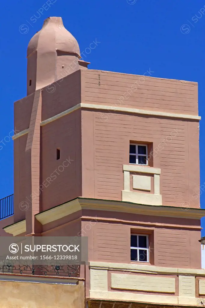 Cadiz (Spain). Old watchtower in the historic city of Cadiz.
