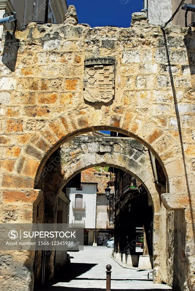 Arch in the center of the San Esteban de Gormaz, Soria, Spain.